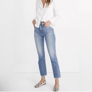 Madewell The Perfect Vintage Jean Size 27 Raw Hem High Rise Jeans